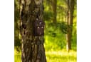 relaxdays Vogelhaus Nistkasten mit Reinigungsklappe Braun Tannenholz Bild 1