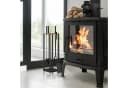 relaxdays Kamingarnitur 5-teiliges Kaminbesteck Schwarz Bild 1