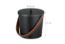 relaxdays Ascheeimer mit Deckel 4,5 Liter Schwarz Braun Bild 4