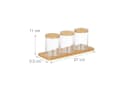 RELAXDAYS Make-Up Organizer mit Bambusdeckel und Tablett Transparent Bild 4