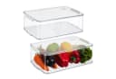 relaxdays Frischhaltedose Kühlschrank Organizer 2er Set Transparent Bild 2