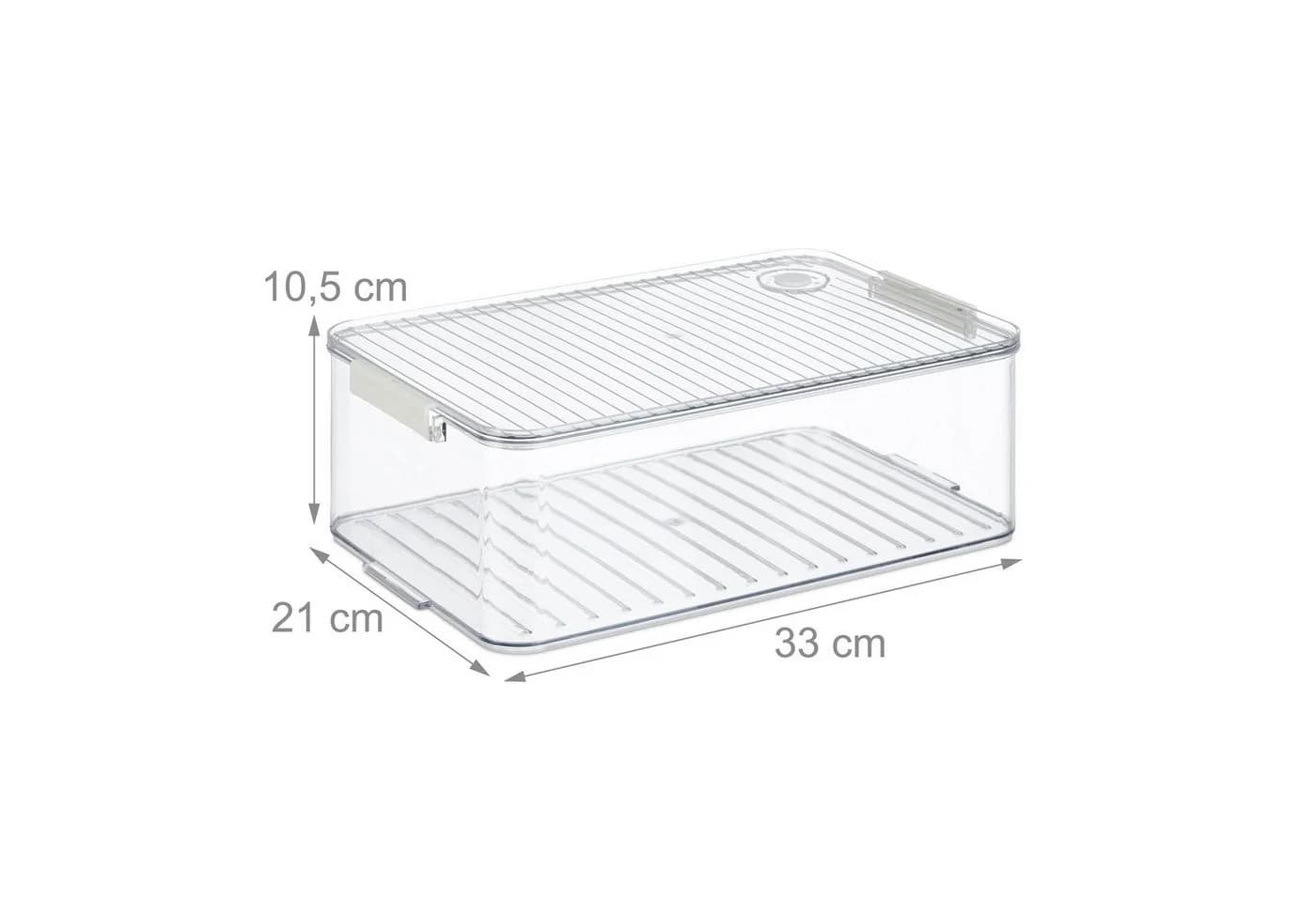 relaxdays Frischhaltedose Kühlschrank Organizer 2er Set Transparent - Bild 4