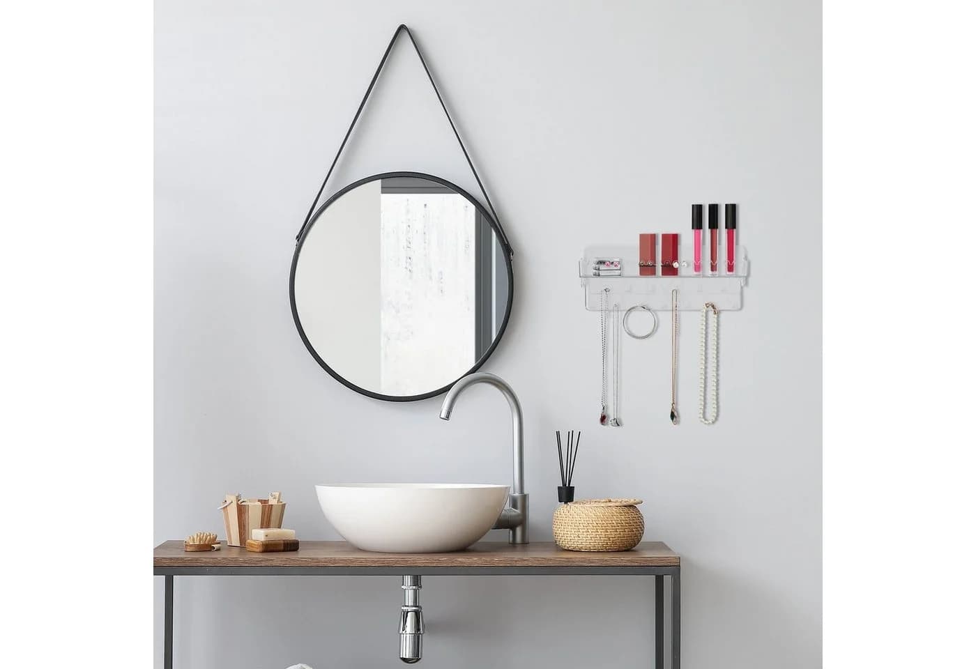 relaxdays Schmuckablage Wand Schmuckhalter Transparent - Bild 5
