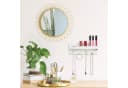 relaxdays Schmuckhalter Wand Weiß mit 13 Haken & Ablage Bild 1