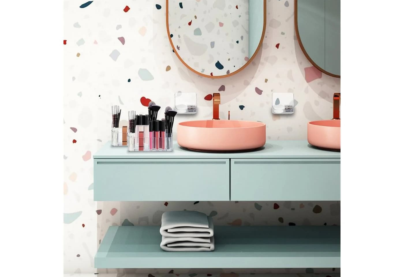 RELAXDAYS Make-Up Organizer 2er Set Transparent Kunststoff - Bild 5