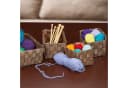 relaxdays Aufbewahrungskorb 4er Set Braun Flechtoptik Bild 5