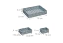 relaxdays Aufbewahrungskorb 6er Set Grau Kunststoff Bild 4