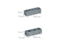 relaxdays Aufbewahrungskorb 6er Set Grau Kunststoff Bild 5