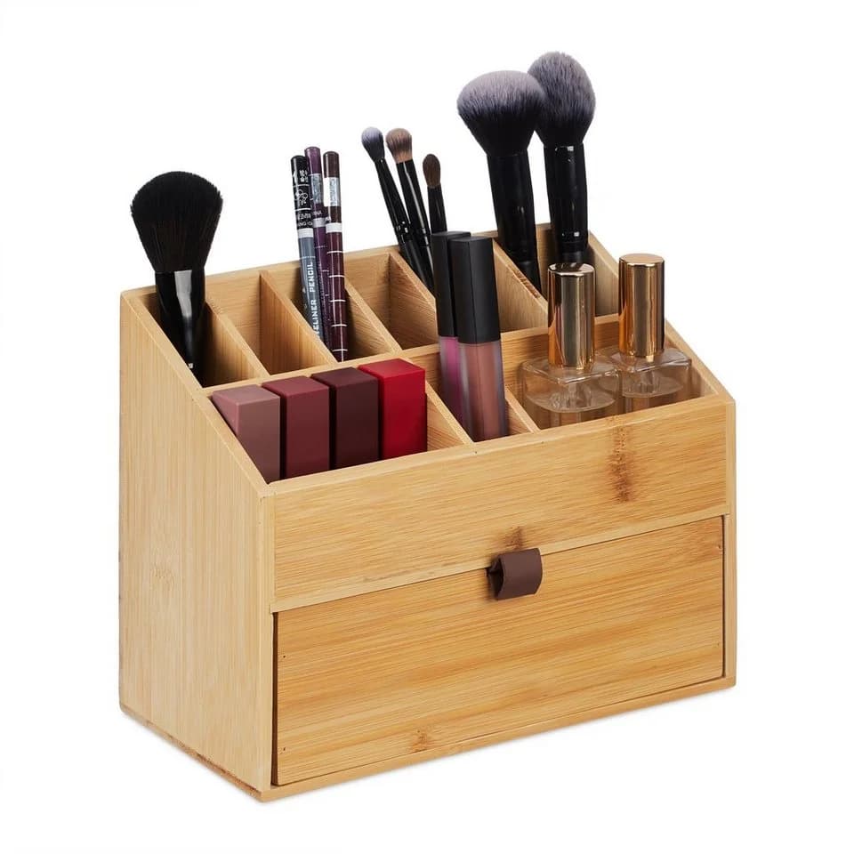 relaxdays Make-Up Organizer Kosmetik Organizer Bambus - Bild 2