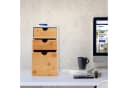 relaxdays Organizer Schubladenbox mit 3 Fächern Bambus Bild 1