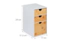 relaxdays Organizer Schubladenbox mit 3 Fächern Bambus Bild 4