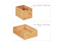 relaxdays Organizer Schubladenbox mit 3 Fächern Bambus Bild 5