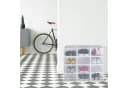relaxdays Schuhbox 12er Pack Transparent Weiß Stapelbar Bild 1