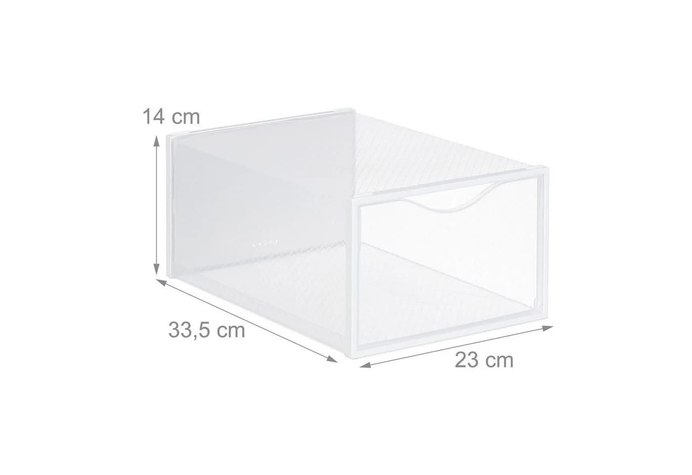 relaxdays Schuhbox 12er Pack Transparent Weiß Stapelbar - Bild 4