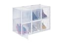 relaxdays Schuhbox 6er Set Transparent Weiß für High Heels Bild 2