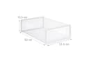 relaxdays Schuhbox 6er Set Transparent Weiß für Stiefel Bild 4