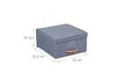 relaxdays Aufbewahrungsbox mit Deckel 2er Set Grau Bild 4