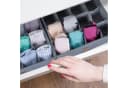 relaxdays Schubladeneinsatz Unterwäsche Organizer 4er Set Grau Bild 3