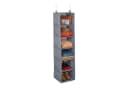 relaxdays Hängeaufbewahrung Kleiderschrank Hängeregal Grau Schwarz 6 Fächer Bild 2