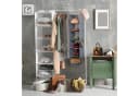 relaxdays Hängeaufbewahrung Kleiderschrank Hängeregal Grau Schwarz 6 Fächer Bild 5