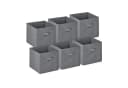 relaxdays Aufbewahrungsbox 6er Set Hellgrau Stoffboxen Bild 2