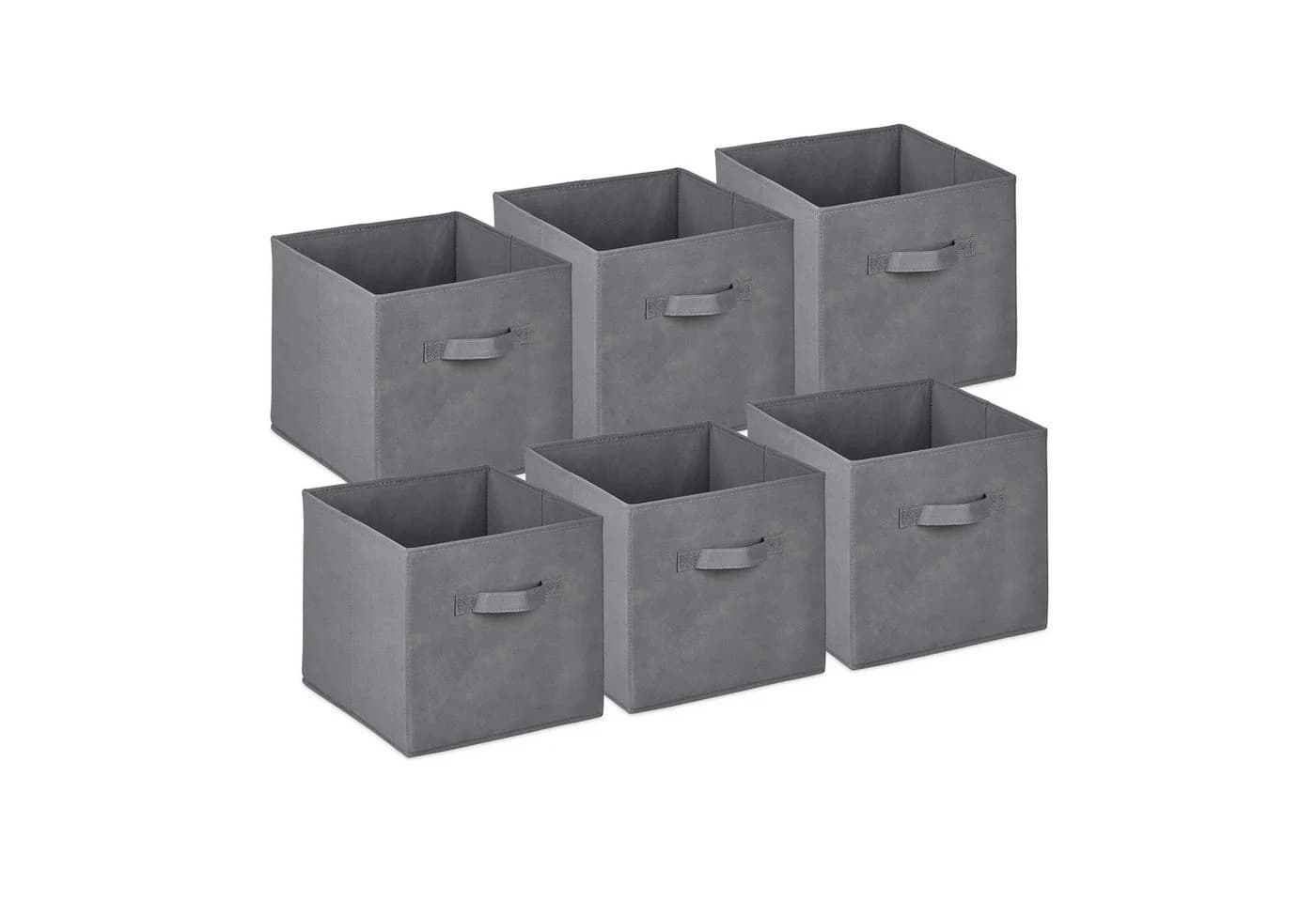 relaxdays Aufbewahrungsbox 6er Set Hellgrau Stoffboxen - Bild 2