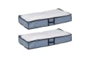 relaxdays Unterbettkommode 2er Set Grau Transparent Kunststoff Bild 2