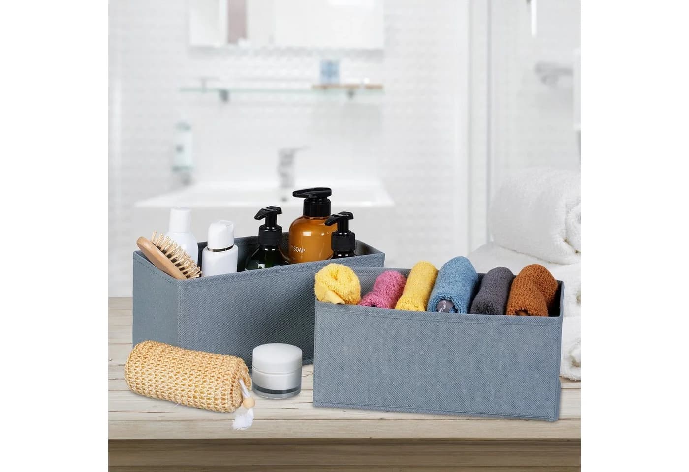 RELAXDAYS Aufbewahrungsbox Schubladen Organizer 8-tlg. Set Grau
