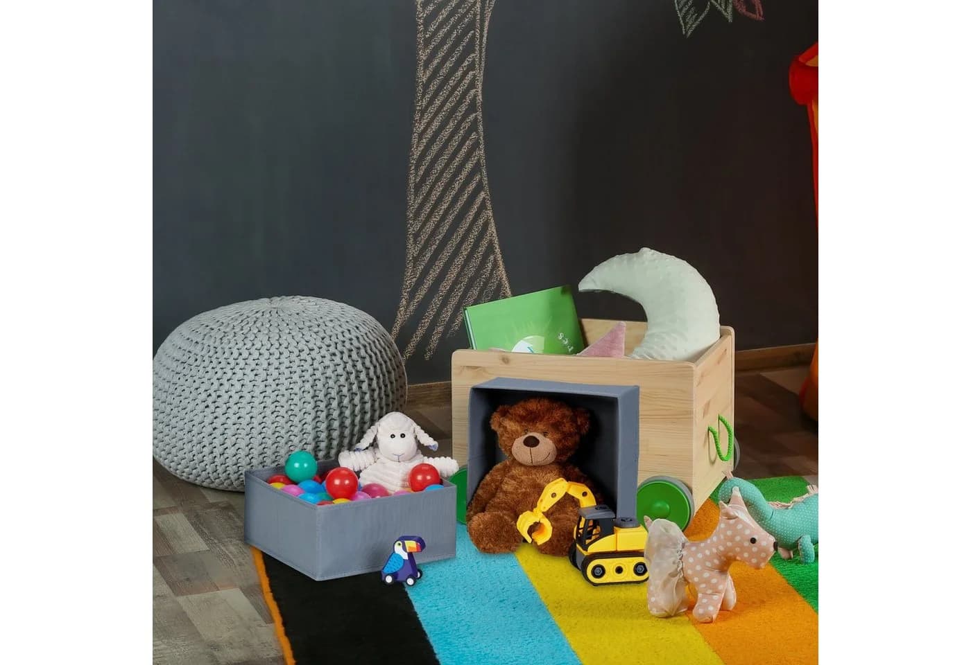 RELAXDAYS Aufbewahrungsbox Schubladen Organizer 8-tlg. Set Grau - Bild 5