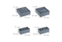 relaxdays Aufbewahrungsbox Schubladen Organizer 4-teiliges Set Grau Bild 4