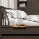 relaxdays Nachtkonsole Klemmbare Bettablage aus Bambus Natur Bild 1