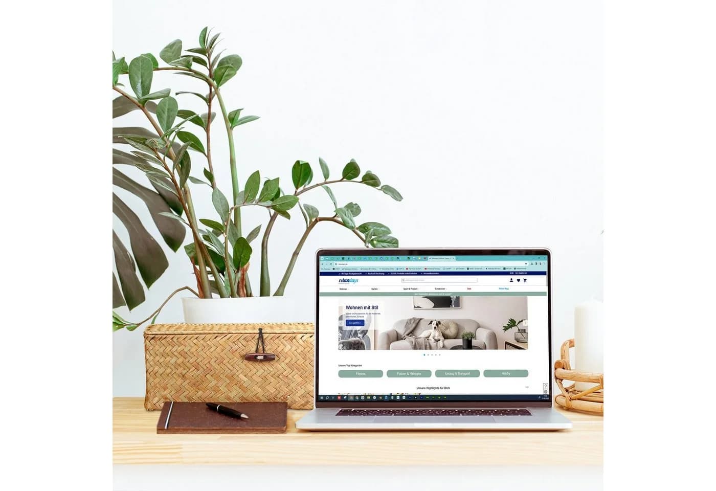 relaxdays Aufbewahrungsbox mit Deckel Seegras Braun - Bild 3