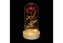 relaxdays Ewige Rose im Glas mit LED-Lichterkette Rot Bild 2
