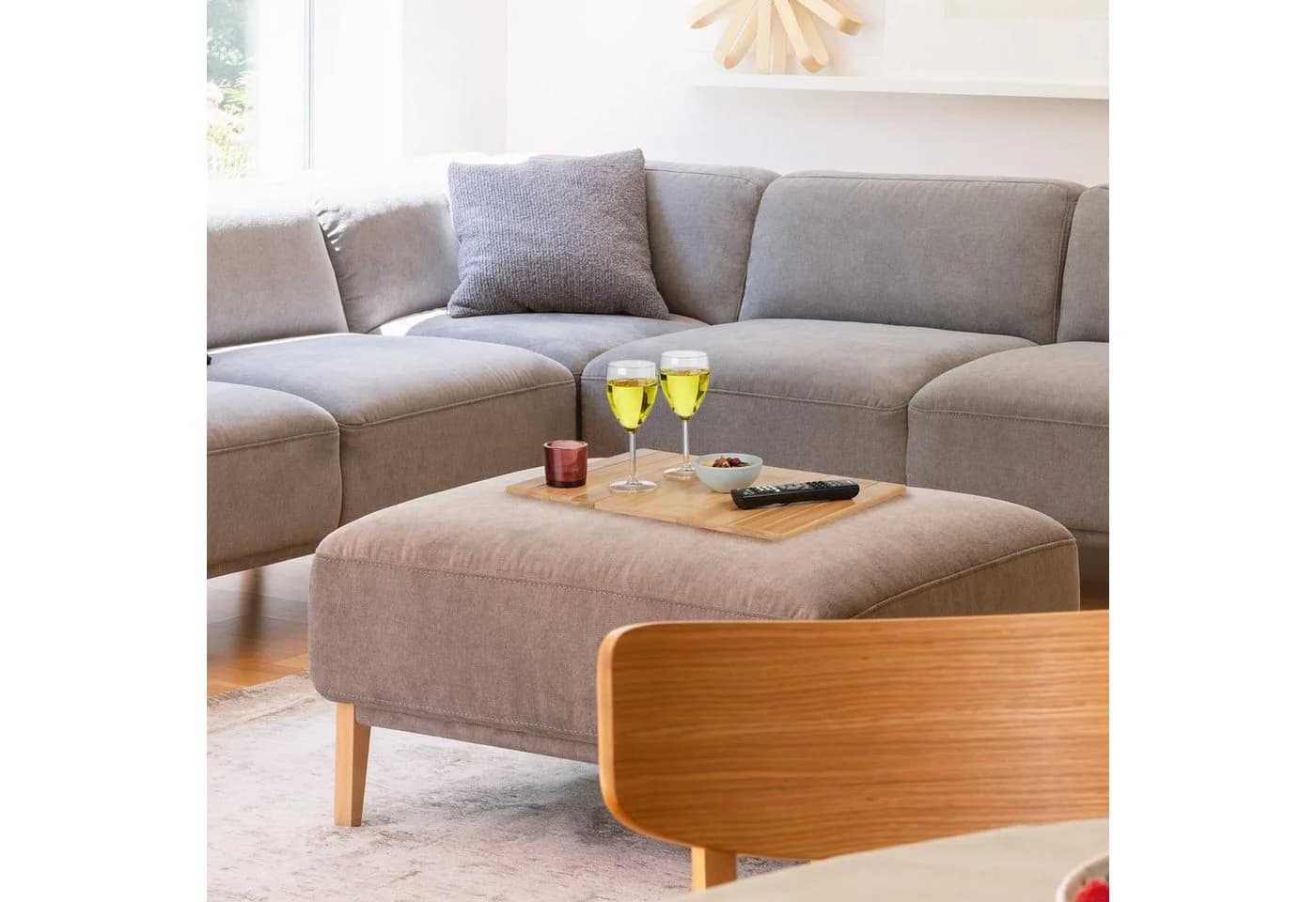 relaxdays Sofatablett Bambus mit rutschhemmender Unterseite - Bild 5