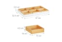 relaxdays Snackschale Set mit Serviertablett Bambus 6-teilig Bild 4