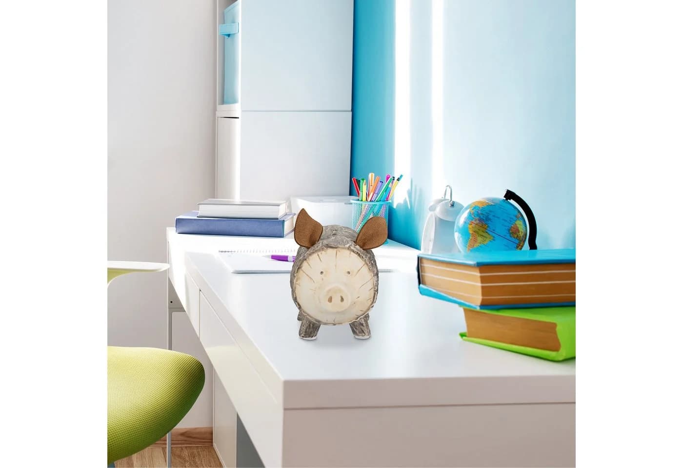 RELAXDAYS Spardose Sparschwein Baumrinde Braun