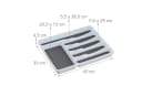 relaxdays Besteckkasten 2er Set Weiß-Grau mit 6 Fächern Bild 4