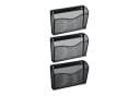 relaxdays Zeitungsständer Wand 3er Set Schwarz Eisen Bild 2