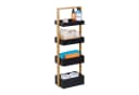 RELAXDAYS Badregal Bambus 4 Ablage Natur/Schwarz Bild 2