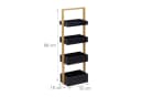 RELAXDAYS Badregal Bambus 4 Ablage Natur/Schwarz Bild 4