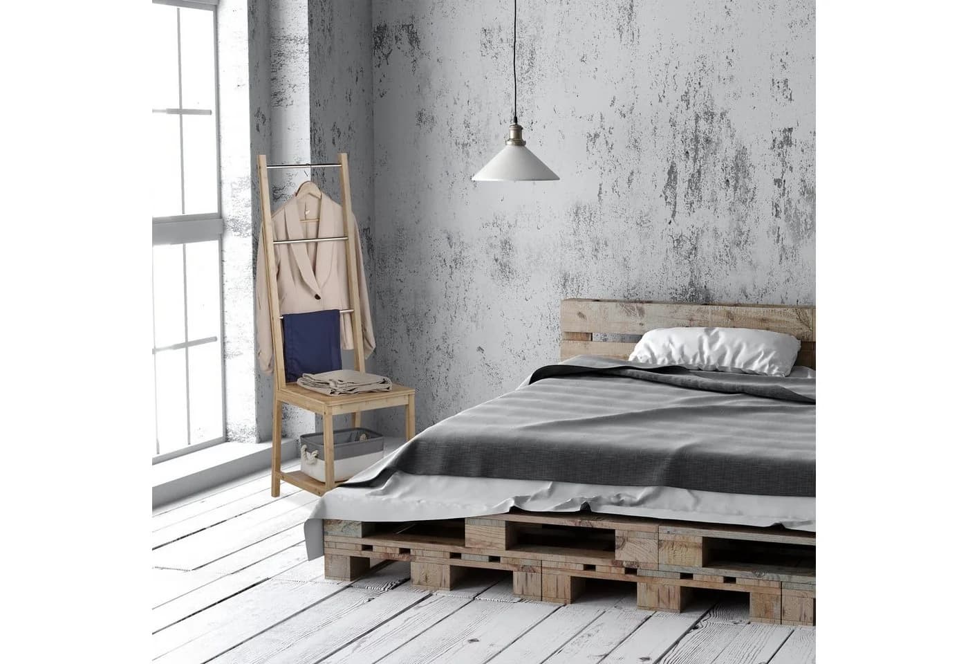 relaxdays Herrendiener Stuhl Bambus & Silber