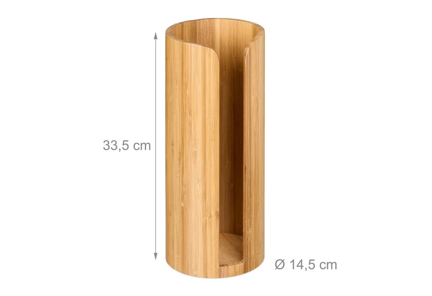 relaxdays Toiletten-Ersatzrollenhalter Bambus 3 Rollen - Bild 4