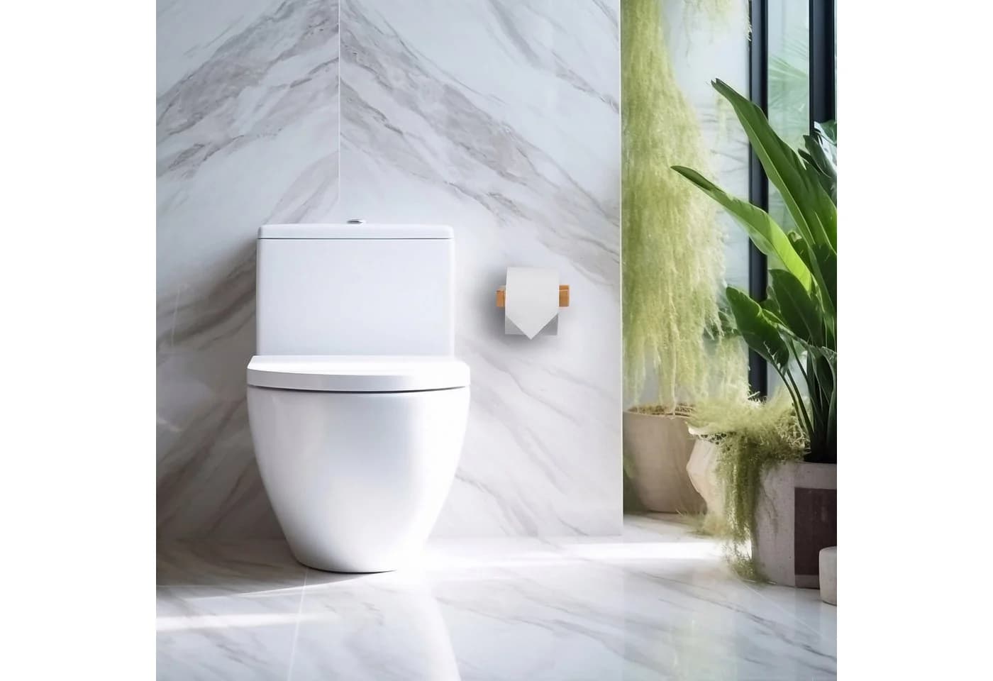 RELAXDAYS Toilettenpapierhalter Bambus Natur Modernes Design - Bild 3