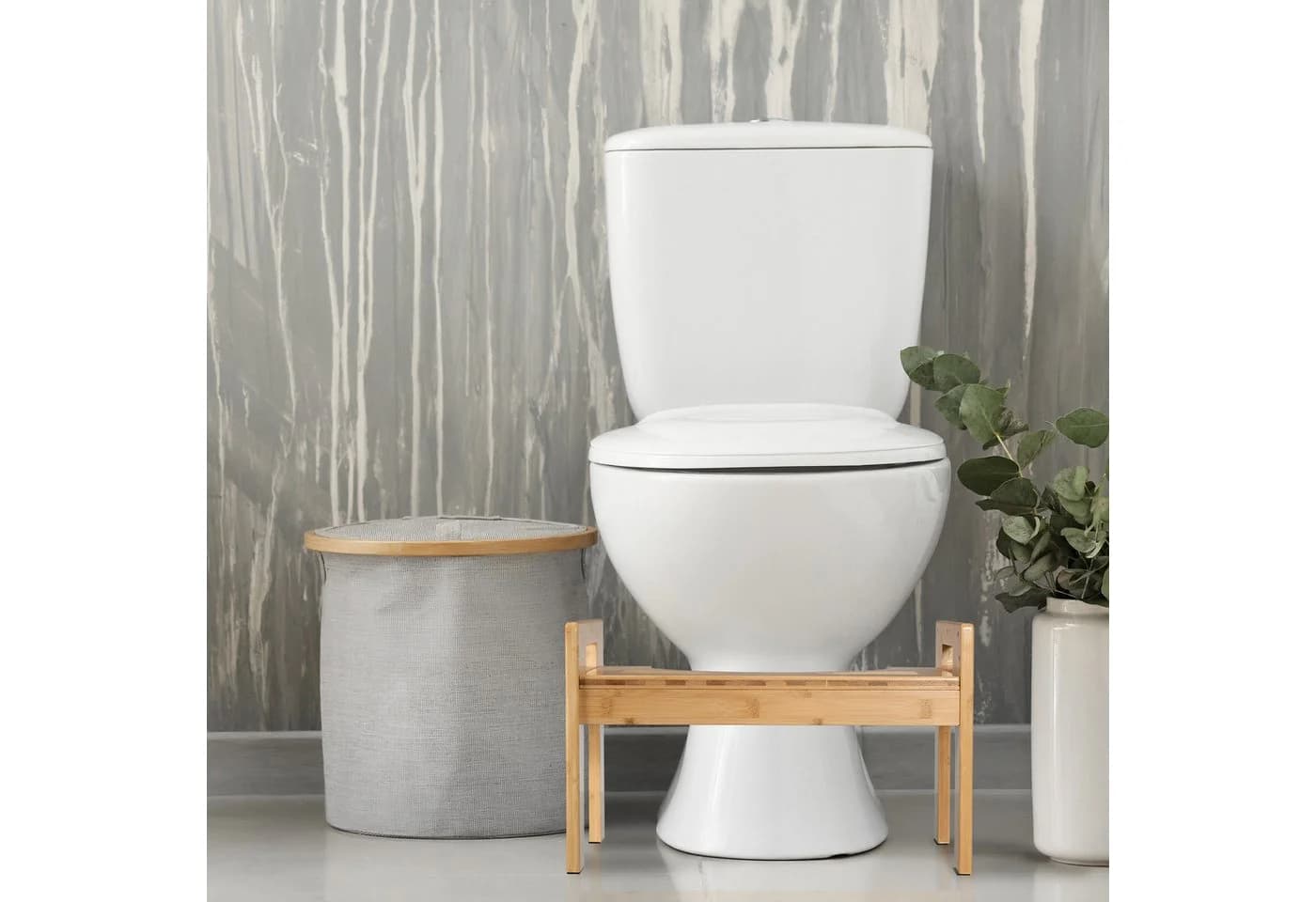relaxdays Badhocker Toilettenhocker Bambus 2 Höhenstufen - Bild 5