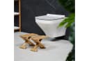 relaxdays Badhocker Klappbar 2-teilig Bambus Höhenverstellbar Natur Bild 1