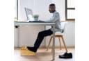 relaxdays Fußstütze Schreibtisch Bambus Natur Ergonomisch Bild 3