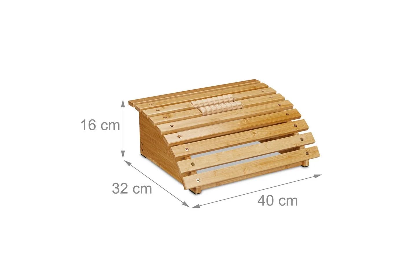 relaxdays Fußstütze Schreibtisch Bambus Natur Ergonomisch - Bild 4