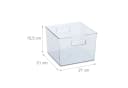 relaxdays Frischhaltedose 2er Set Transparent mit Griffen Bild 4