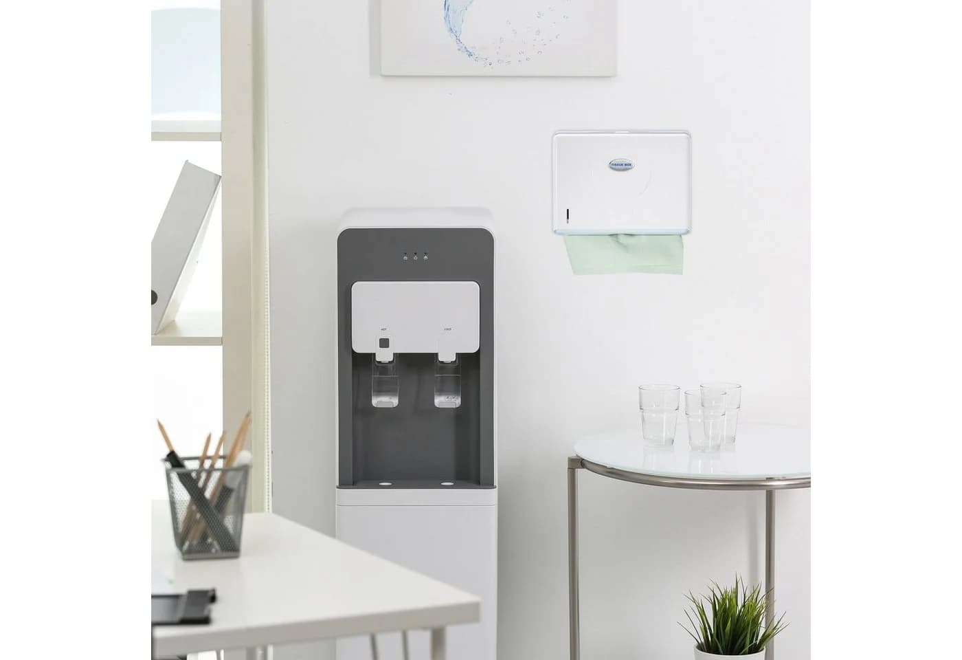relaxdays Papierhandtuchspender 2er Set Wandmontage Weiß
