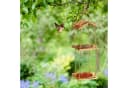 relaxdays Vogelfutterstation mit 2 Schalen Tannenholz Bild 1